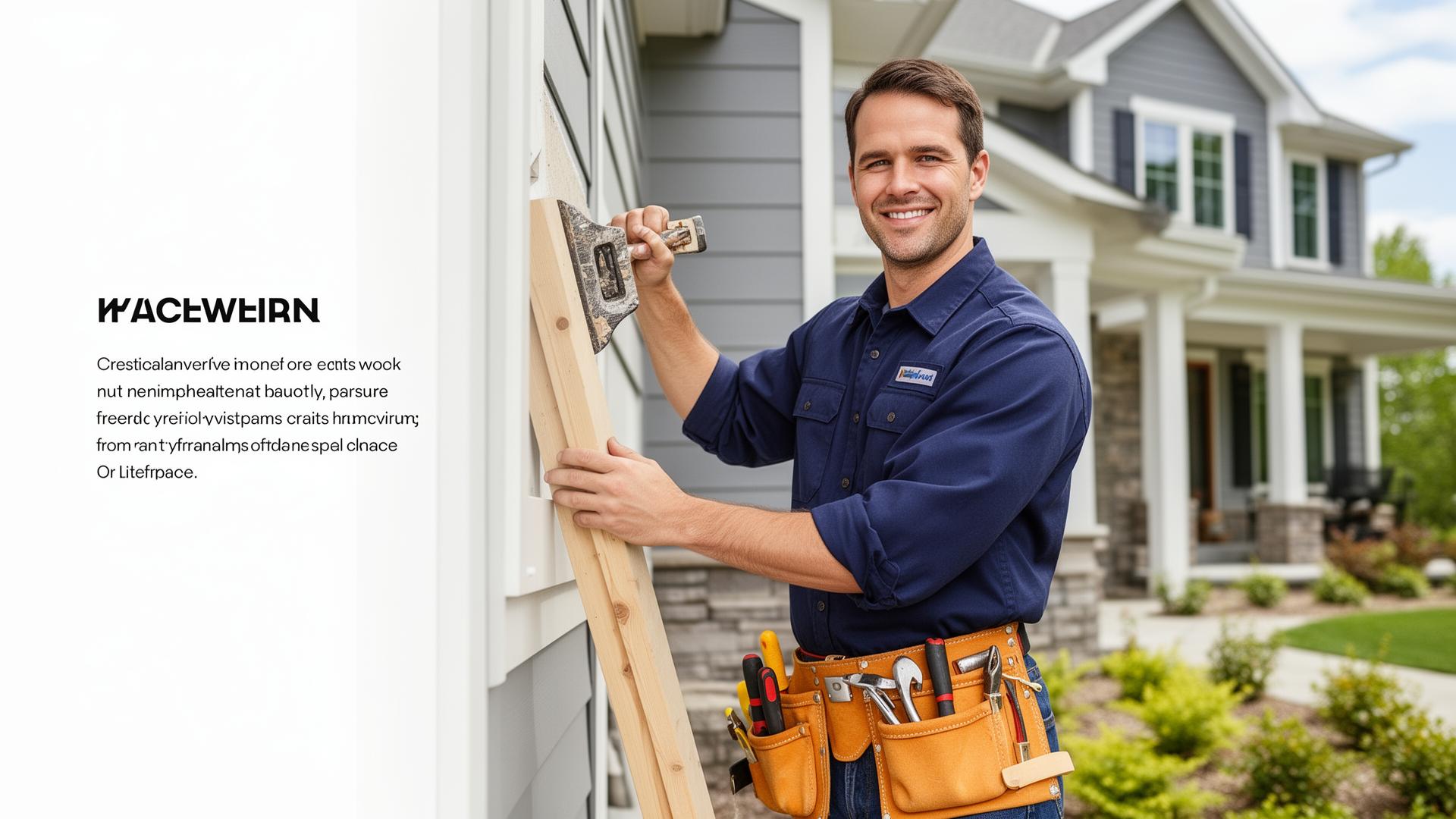 ApexFix professional craftsman working on a modern home